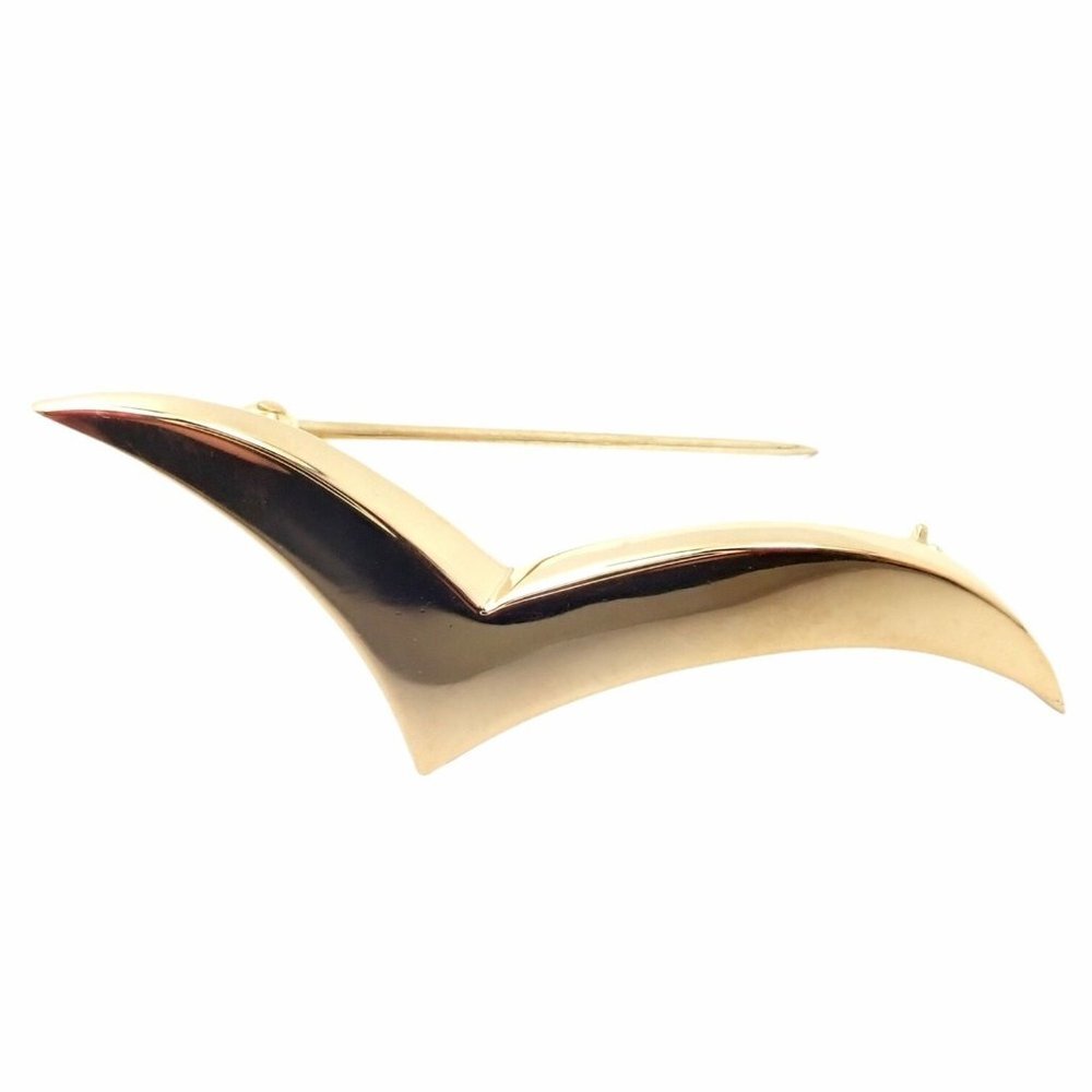 Authentic Tiffany & Co. 18k Yellow Gold Seagull Bird Pin Brooch​